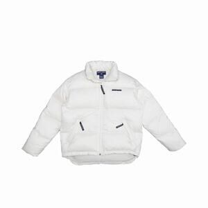 Ralph Lauren Polo Sport Puffer Cropped Down Jackets White Vintage RARE Size : S